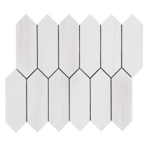 Bianco Dolomite Marble Picket  Mosaic Tile Polished