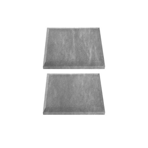 Bardiglio Gray Marble 4x4 Wide Bevel Big Bevel Subway Tile Honed