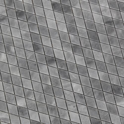 Bardiglio Gray Marble Diamond Mosaic Tile Honed