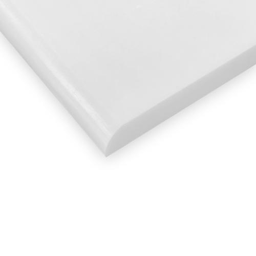 3x6 Bianco Dolomite Marble Bullnose Trim Tile Polished
