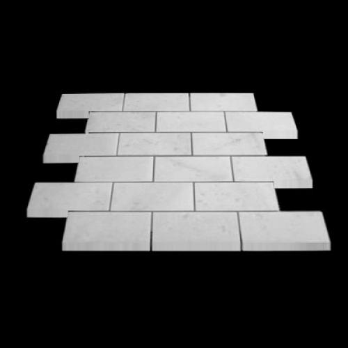 Statuary Crystal Marble Italian White Statuario 2x4 Mosaic Tile Polished