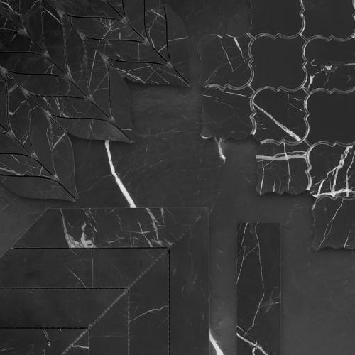 3x12 Nero Marquina Black Marble Tile Polished
