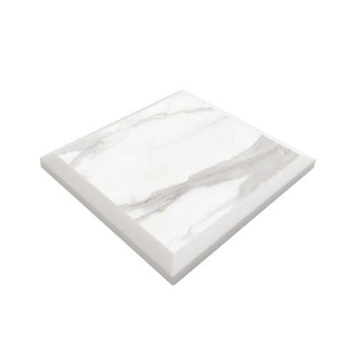 4x4 Calacatta Gold Italian Marble Subway Tile Wide Beveled Polished