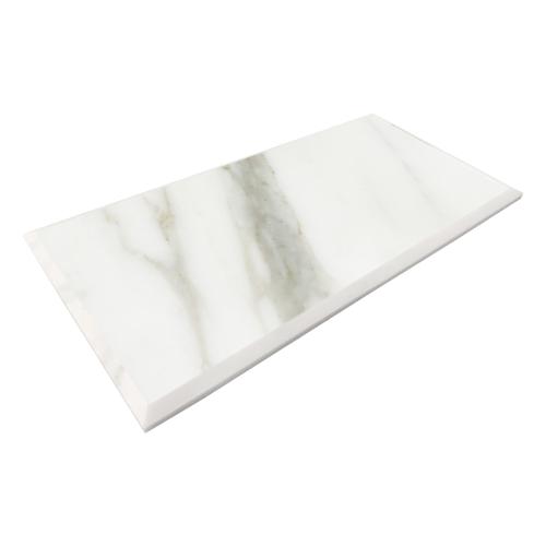 6x12 Calacatta Gold Italian Marble Wide Bevel Subway Tile Honed
