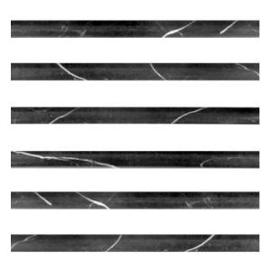 Nero Marquina Black Marble Bullnose Pencil Molding Honed