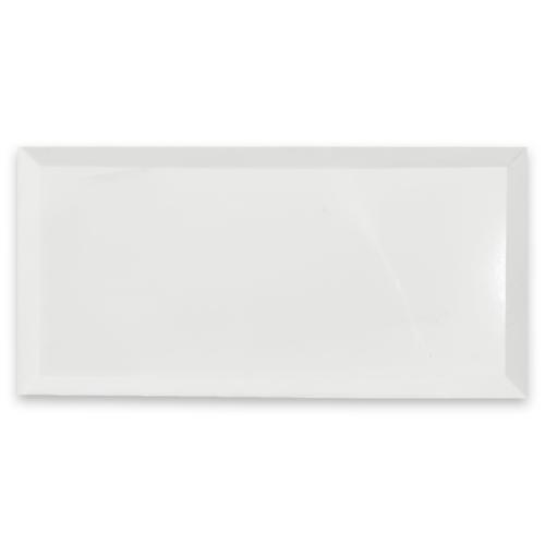 3x6 Bianco Dolomite Marble Wide Bevel Subway Tile Polished