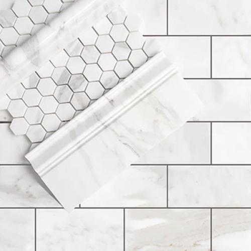 3x6 Calacatta Gold Italian Marble Subway Tile Honed