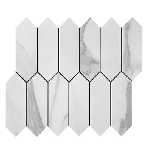 Calacatta Gold Italian Marble Picket Mosaic Tile Polished