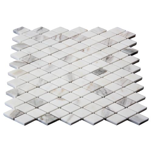Calacatta Gold Italian Marble Diamond Mosaic Tile Honed
