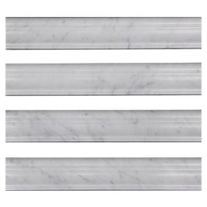 Carrara White Italian Marble Crown Molding Polished