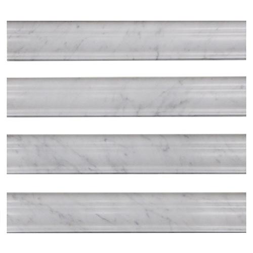 Carrara White Italian Marble Crown Molding Polished