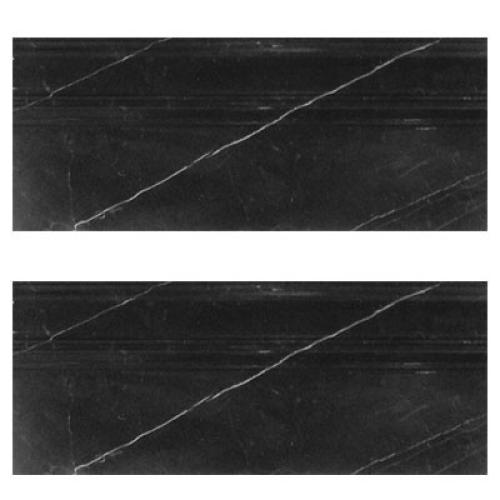 Nero Marquina Black Marble  Baseboard Molding Polished