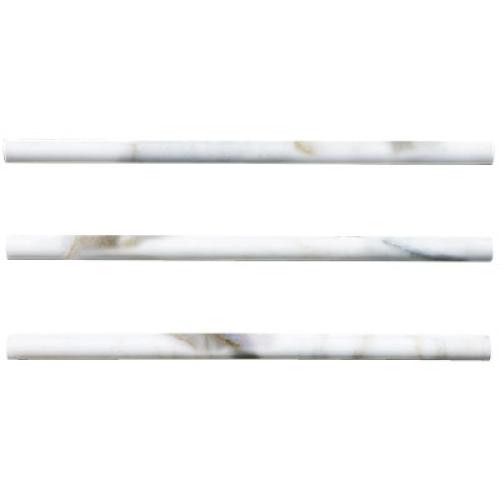 Calacatta Gold Italian Marble Bullnose Pencil Molding Honed