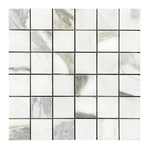 Calacatta Gold Italian Marble 2x2 Mosaic Tile Honed