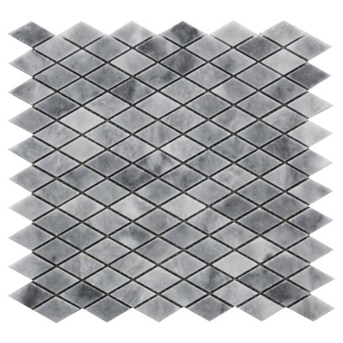 Bardiglio Gray Marble Diamond Mosaic Tile Polished