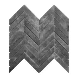 Bardiglio Gray Marble 1" x 4" Chevron Mosaic Tile Polished