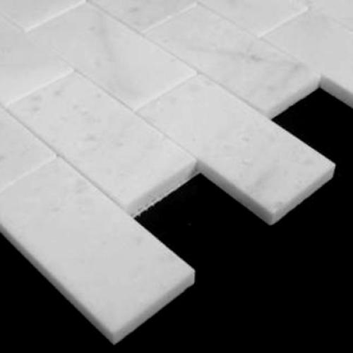 Statuary Crystal Marble Italian White Statuario 2x4 Mosaic Tile Polished