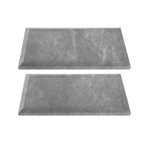 Bardiglio Gray Marble 6x12 Wide Bevel Big Bevel Subway Tile Polished