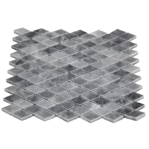 Bardiglio Gray Marble Diamond Mosaic Tile Honed