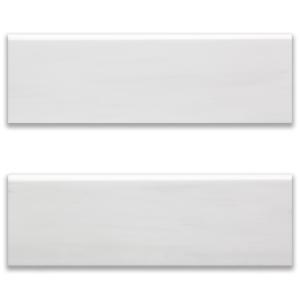 4x12 Bianco Dolomite Marble Bullnose Trim Tile Polished