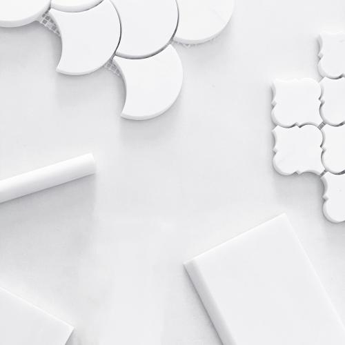 3x6 Bianco Dolomite Marble Bullnose Trim Tile Honed