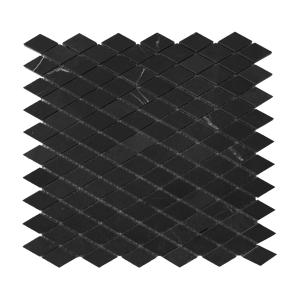Nero Marquina Black Marble Diamond Mosaic Tile Honed
