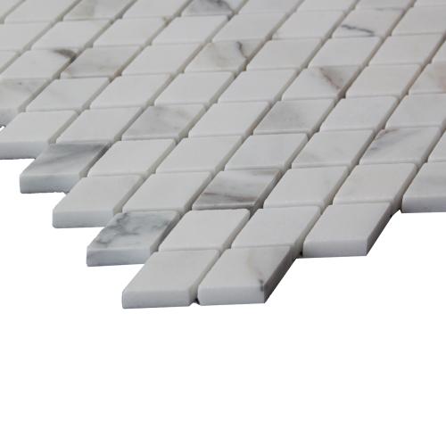 Calacatta Gold Italian Marble Diamond Mosaic Tile Honed