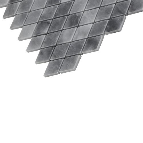Bardiglio Gray Marble Diamond Mosaic Tile Honed