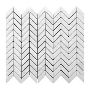 Bianco Dolomite Marble Mini Chevron Mosaic Tile Polished