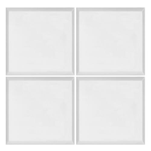 4x4 Bianco Dolomite Marble Wide Bevel Subway Tile Polished
