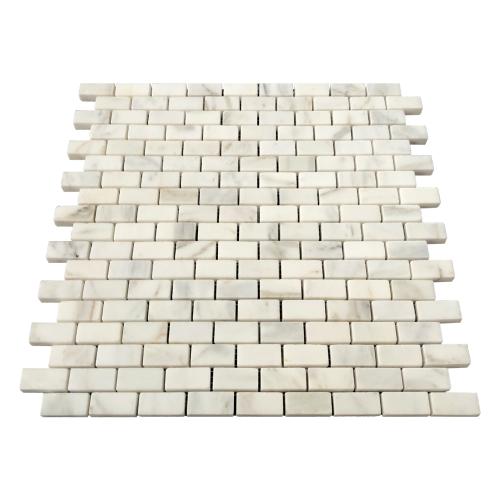 Calacatta Gold Marble Mini Brick Mosaic Tile Polished