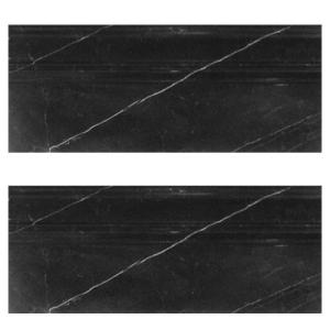 Nero Marquina Black Marble  Baseboard Molding Polished