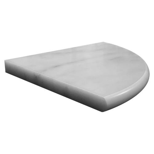 Carrara White Italian Marble Bathroom Shower Corner Shelf Honed