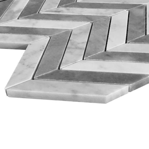 Carrara White Italian Marble with Bardiglio 1