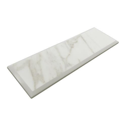 4x12 Calacatta Gold Italian Marble Wide Bevel Subway Tile Polished