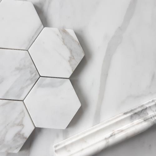 Calacatta Gold Italian Marble Crown Molding Honed