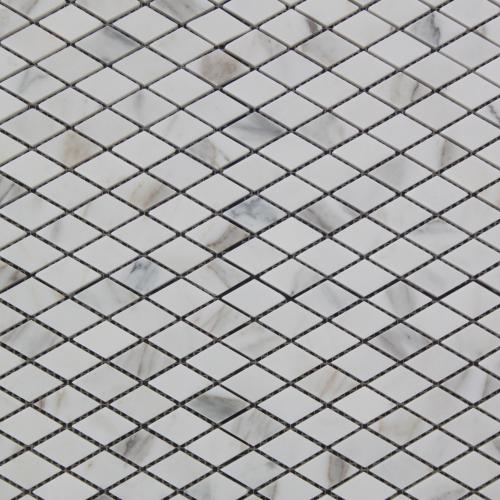 Calacatta Gold Italian Marble Diamond Mosaic Tile Honed