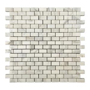 Calacatta Gold Marble Mini Brick Mosaic Tile Polished