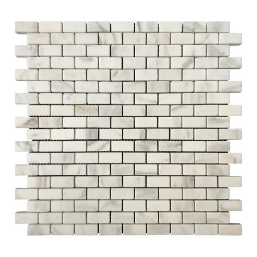 Calacatta Gold Marble Mini Brick Mosaic Tile Polished