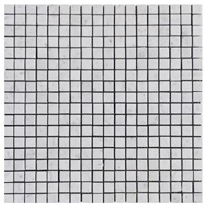 Carrara White Italian Marble 5/8" x 5/8" Mosaic Tile Honed