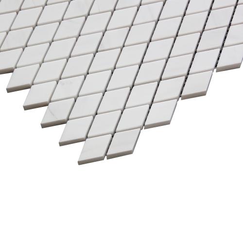 Bianco Dolomite Marble Diamond Mosaic Tile Honed