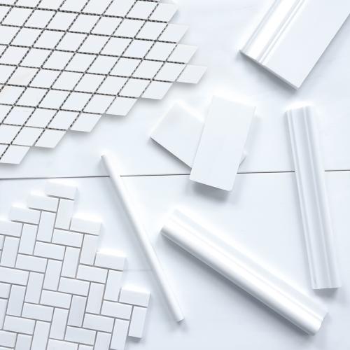 Bianco Dolomite Marble Diamond Mosaic Tile Polished