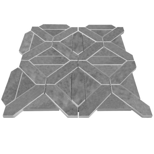 Bardiglio Gray Marble Geometrica Mosaic Tile Polished