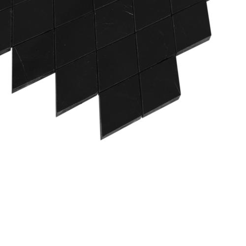 Nero Marquina Black Marble Large Diamond Mosaic Tile Honed