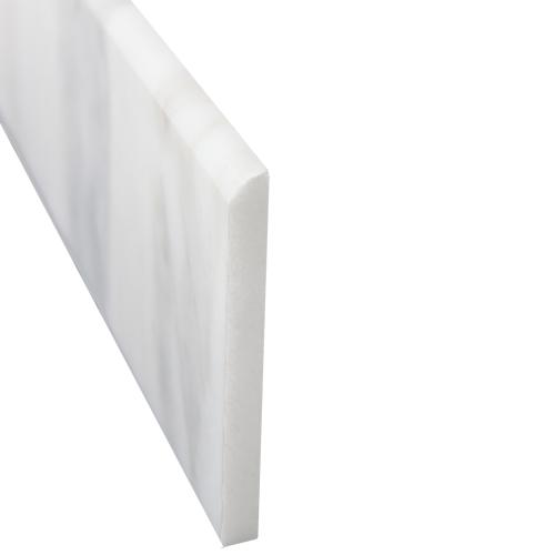4x12 Calacatta Gold Italian Marble Bullnose Trim Tile Honed