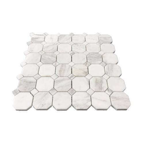 Calacatta Gold Marble Octagon Mosaic Tile Polished