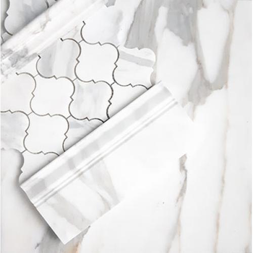 24x24 Calacatta Gold Italian Marble Tile Honed